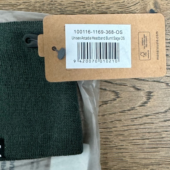 Mons Royale ARCADIA HEADBAND, Burnt Sage, O/S - NWT - Picture 3 of 5